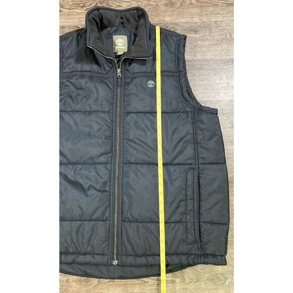 Timberland Men’s Puffer Vest Black Size XXL Fall Winter - Picture 4 of 10